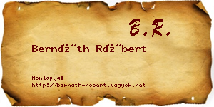 Bernáth Róbert névjegykártya